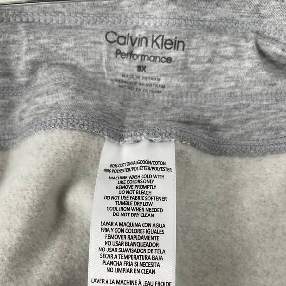 Calvin Klein Brushed Side Logo Performance Gray Jogger Pants Plus 3X NEW - Picture 7 of 15